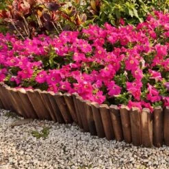 47 In. X 7.8 In. X 1 In. Brown Wood Garden Edging, Fence Border Decorative Panels For Flower And Landscape Fencing-2pcs -Dewalt Tools Shop brown wood edging jt00160 bl c3 1000