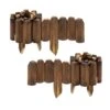 47in. X 5.9 In. X 0.8 In. Brown Wood Garden, Edging Fence Border Decorative Panels For Flower And Landscape Fencing-2pcs