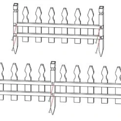 21.7 In. X 177.5 In. Brown Wood Edging, Garden Fence Edging Fencing Garden Yard Border Edging Panels Posts Flower Fences -Dewalt Tools Shop brown wood edging jt00344 bl 76 1000