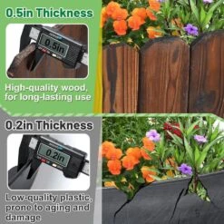 1 In. X 14 In. X 141.6 In. Sturdy Brown Pine Wood, Garden Fence Edging, No Fading Wooden Planter Fencing Yard Pathway -Dewalt Tools Shop brown wood edging ogsa11 4015 1f 1000