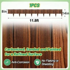 1 In. X 14 In. X 141.6 In. Sturdy Brown Pine Wood, Garden Fence Edging, No Fading Wooden Planter Fencing Yard Pathway -Dewalt Tools Shop brown wood edging ogsa11 4015 44 1000