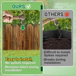 1 In. X 14 In. X 141.6 In. Sturdy Brown Pine Wood, Garden Fence Edging, No Fading Wooden Planter Fencing Yard Pathway -Dewalt Tools Shop brown wood edging ogsa11 4015 4f 1000