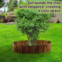 1 In. X 14 In. X 141.6 In. Sturdy Brown Pine Wood, Garden Fence Edging, No Fading Wooden Planter Fencing Yard Pathway -Dewalt Tools Shop brown wood edging ogsa11 4015 76 1000