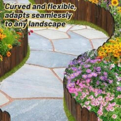 1 In. X 14 In. X 141.6 In. Sturdy Brown Pine Wood, Garden Fence Edging, No Fading Wooden Planter Fencing Yard Pathway -Dewalt Tools Shop brown wood edging ogsa11 4015 fa 1000