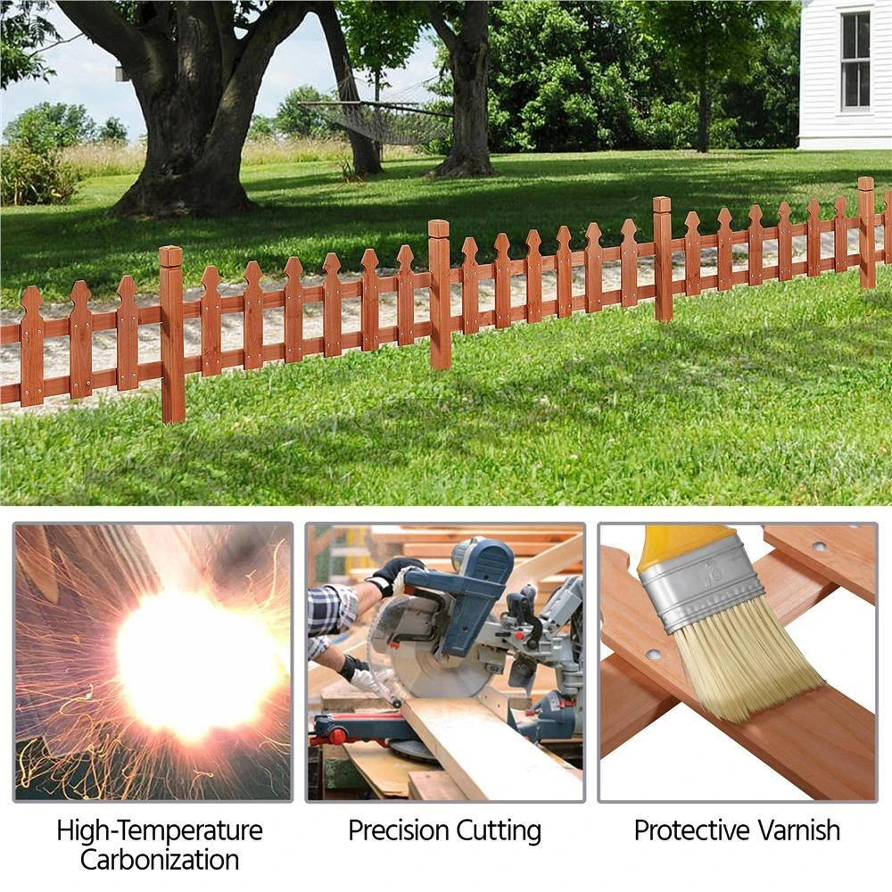 11.5 In. H X 35.5 In. W Rustic Wood Garden Fence Pricket Fencing Border Set Of 5 Products 7 11.5 In. H X 35.5 In. W Rustic Wood Garden Fence Pricket Fencing Border Set Of 5 Products - Image 5