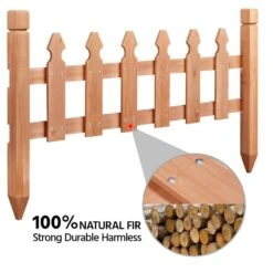 11.5 In. H X 35.5 In. W Rustic Wood Garden Fence Pricket Fencing Border Set Of 5 Products 11 11.5 In. H X 35.5 In. W Rustic Wood Garden Fence Pricket Fencing Border Set Of 5 Products -Dewalt Tools Shop brown yaheetech garden fencing dyrmj10001 4f 1000