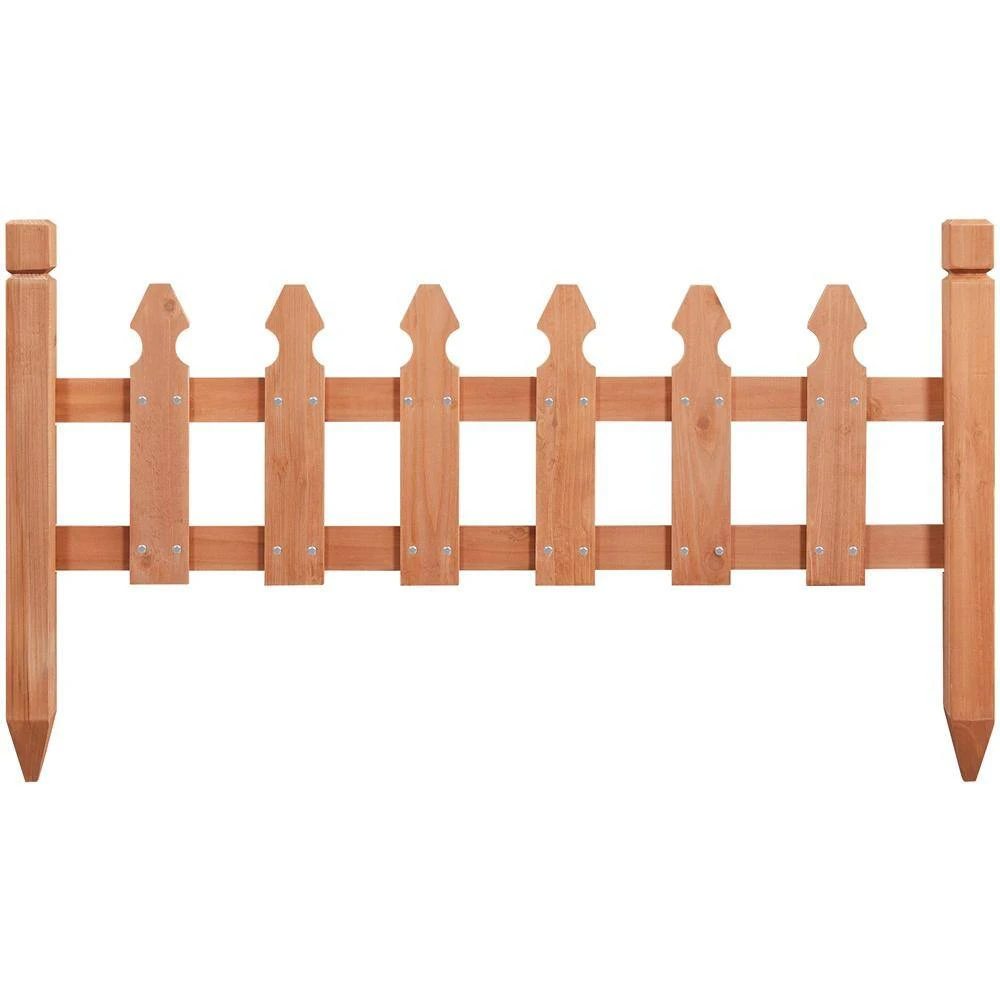 11.5 In. H X 35.5 In. W Rustic Wood Garden Fence Pricket Fencing Border Set Of 5 Products 3 11.5 In. H X 35.5 In. W Rustic Wood Garden Fence Pricket Fencing Border Set Of 5 Products