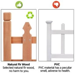 11.5 In. H X 35.5 In. W Rustic Wood Garden Fence Pricket Fencing Border Set Of 5 Products 14 11.5 In. H X 35.5 In. W Rustic Wood Garden Fence Pricket Fencing Border Set Of 5 Products -Dewalt Tools Shop brown yaheetech garden fencing dyrmj10001 fa 1000