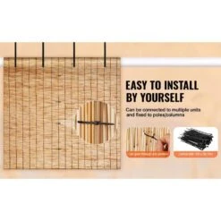 159.6 In. X 39.6 In. Bamboo Pure Natural Peeled Reed Garden Fence Backyard Landscaping Blind Fencing Privacy Screen -Dewalt Tools Shop burlywood phewnyzo garden fencing 28e035sa11 4 1d 1000