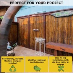 4 Ft. H X 8 Ft. W Caramel Brown Bamboo Fencing Garden Fence Panel -Dewalt Tools Shop caramel brown backyard x scapes garden fencing 22 cb4 fa 1000