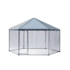 13.1 Ft. Large Metal Poultry Fencing Chicken Coops Hexagonal Steel Wire Dipped Plastic Mesh, Waterproof UV Resistant