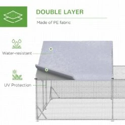 9.8' X 13.1' X 6.4' Poultry Fencing Chicken Coop Metal Chicken Run With Waterproof Anti-UV Cover Spire Shaped -Dewalt Tools Shop chicken coops 2part j 4f 1000