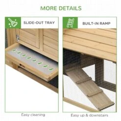 PawHut Wooden Natural 0.0002 -Acre In-Ground Chicken Fence Chicken Coop Hen House, Poultry Fencing -Dewalt Tools Shop chicken coops d51 108 76 1000