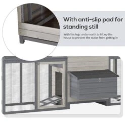 PawHut 100 In.Wooden 0.0007-Acre In-Ground Chicken House, Poultry Fencing, Backyard W/Double Run Nesting Box -Dewalt Tools Shop chicken coops d51 130 fa 1000