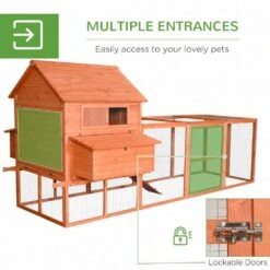 PawHut Pen Garden And Backyard 0.0016 -Acre In-Ground Rabbit Hutch Wooden Poultry Cage With Run, Poultry Fencing 13 PawHut Pen Garden And Backyard 0.0016 -Acre In-Ground Rabbit Hutch Wooden Poultry Cage With Run, Poultry Fencing -Dewalt Tools Shop chicken coops d51 150 44 1000