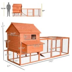 PawHut Pen Garden And Backyard 0.0016 -Acre In-Ground Rabbit Hutch Wooden Poultry Cage With Run, Poultry Fencing 11 PawHut Pen Garden And Backyard 0.0016 -Acre In-Ground Rabbit Hutch Wooden Poultry Cage With Run, Poultry Fencing -Dewalt Tools Shop chicken coops d51 150 4f 1000