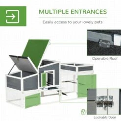 PawHut Wooden Grey 0.0004 -Acre In-Ground Chicken Fence Chicken Coop Hen House, Poultry Fencing -Dewalt Tools Shop chicken coops d51 265 fa 1000