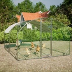 Large Chicken Coop Metal Chicken Run With Waterproof And Anti-UV Cover, Dome Shaped Walk-in Poultry Fencing Hen House -Dewalt Tools Shop chicken coops dj zx w1763102498 77 1000