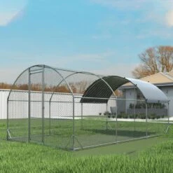 Large Metal Chicken Coop 3-Support Steel Wire Impregnated Plastic Net Cage, Oxford Cloth Silver Plated Poultry Fencing -Dewalt Tools Shop chicken coops zx 133557 31 1000