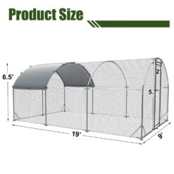 Large Metal Chicken Coop 3-Support Steel Wire Impregnated Plastic Net Cage, Oxford Cloth Silver Plated Poultry Fencing -Dewalt Tools Shop chicken coops zx 133557 c3 1000