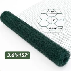 3.6 Ft. W X 157 Ft. L Outdoor Large Anti-Rust Chicken Coop Wire Fencing Galvanized Poultry Netting