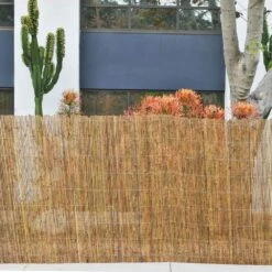 6 Ft. H X 16 Ft. L Split Bamboo Slats Screening Fencing Chocolate Finish Bamboo Fence Roll -Dewalt Tools Shop chocolate backyard x scapes garden fencing 20 bsc6 31 1000