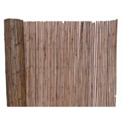 6 Ft. H X 16 Ft. L Split Bamboo Slats Screening Fencing Chocolate Finish Bamboo Fence Roll -Dewalt Tools Shop chocolate backyard x scapes garden fencing 20 bsc6 66 1000