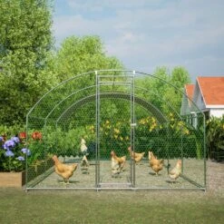 9.84 Ft. X 19.68 Ft. X 6.56 Ft. Large Chicken Coop Metal Coop With Waterproof & UV Protective Cover Barbed Wire Fencing -Dewalt Tools Shop cisvio chicken coops d0102heklq2 76 1000