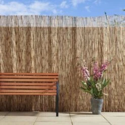 6 Ft. H X 16 Ft. L Bamboo Cocoa Peeled Reed Fence Panel Decorative Screen For Backyard Garden Fencing Divider (4-Pack) -Dewalt Tools Shop cocoa backyard x scapes garden fencing 20 c6 4bx c3 1000