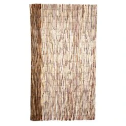 6 Ft. H X 16 Ft. L Bamboo Cocoa Peeled Reed Fence Panel Decorative Screen Fence For Backyard Garden Fencing Divider