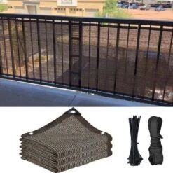 Brown Plastic Mesh Panel For Private Border Fencing 9.9 Ft. X 3.3 Ft. With UV Protection -Dewalt Tools Shop coffee justincity outdoor privacy screens 1 28dph005147 1f 1000