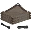 Brown Plastic Private For Border Fencing Sun Shade Cloth With UV Protection
