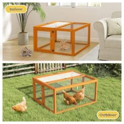 45 In. L Chicken Coop Run Rabbit Hutch, Poultry Fencing Portable -Dewalt Tools Shop coziwow chicken coops cw12n0531 t01 76 1000