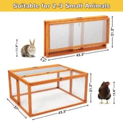 45 In. L Chicken Coop Run Rabbit Hutch, Poultry Fencing Portable -Dewalt Tools Shop coziwow chicken coops cw12n0531 t01 c3 1000