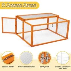 45 In. L Chicken Coop Run Rabbit Hutch, Poultry Fencing Portable -Dewalt Tools Shop coziwow chicken coops cw12n0531 t01 fa 1000