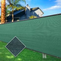 5 Ft. X 50 Ft. Privacy Screen Fence Heavy-Duty Protective Covering Mesh Fencing For Patio Lawn Garden Balcony Dark Green -Dewalt Tools Shop dark green outdoor privacy screens 2 cvfr055050 31 1000