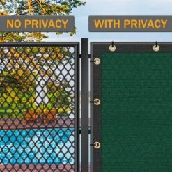 6 Ft. X 50 Ft. Privacy Screen Fence Heavy-Duty Protective Covering Mesh Fencing For Patio Lawn Garden Balcony Dark Green -Dewalt Tools Shop dark green outdoor privacy screens 2 cvfr065050 44 1000