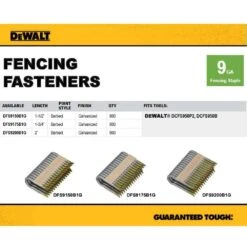 DeWALT 1.75 In. X 9-Gauge Galvanized Barbed Paper Tape Fencing Staples (960 Per Box) -Dewalt Tools Shop dewalt pneumatic staples dfs9175b1g a0 1000