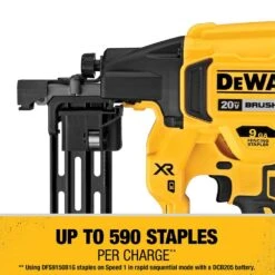 DeWALT 20-Volt MAX Lithium-Ion 9-Gauge Cordless Fencing Stapler With 20-Volt MAX XR 5.0 Ah Battery Pack And Charger -Dewalt Tools Shop dewalt staplers dcfs950bw205c 66 1000