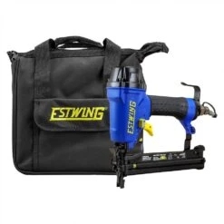 Estwing Pneumatic 18-Gauge 7/8 In. Fencing Stapler With Metal Belt Hook, 1/4 In. NPT Industrial Swivel Fitting, And Bag