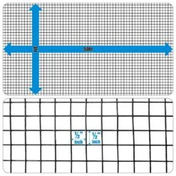 1/2 In. X 3 Ft. X 50 Ft. 19-Gauge Black Vinyl Coated Hardware Cloth, Multiple Use Welded Wire Fencing Roll -Dewalt Tools Shop fencer wire hardware cloth fencing cv19 b3x50mf12 40 1000