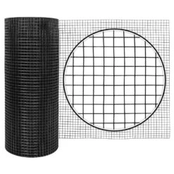 1/2 In. X 3 Ft. X 5 Ft. 19 Gauge Black Vinyl Coated Hardware Cloth, Multiple Use Welded Wire Fencing Roll -Dewalt Tools Shop fencer wire hardware cloth fencing cv19 b3x5mf12 66 1000