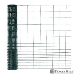 40 In. X 50 Ft. 16-Gauge Green PVC-Coated Rabbit Guard Fence, Poultry Fencing Wire Roll For Garden Yard Vegetable Plant