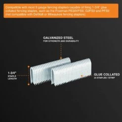 9-Gauge 1-3/4 In. Glue Collated Fencing Staples (1000 Count) -Dewalt Tools Shop freeman farm fencing gates fs9g175 4f 1000