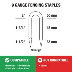 9-Gauge 1-3/4 In. Glue Collated Fencing Staples (1000 Count) -Dewalt Tools Shop freeman farm fencing gates fs9g175 76 1000