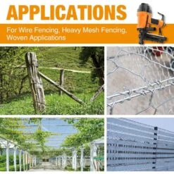 2nd Generation Pneumatic 9-Gauge 2 In. Fencing Stapler With Case, T-Handle, Belt Hook, And 1/4 In. NPT Air Connector -Dewalt Tools Shop freeman staplers g2fs9 1f 1000