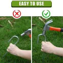 12 In. H Silver Steel Rebar Staples (16 Pack)-Heavy Duty Landscaping Pins For Securing Fabric, Netting And Fencing -Dewalt Tools Shop garden stakes staples 1 4f 1000