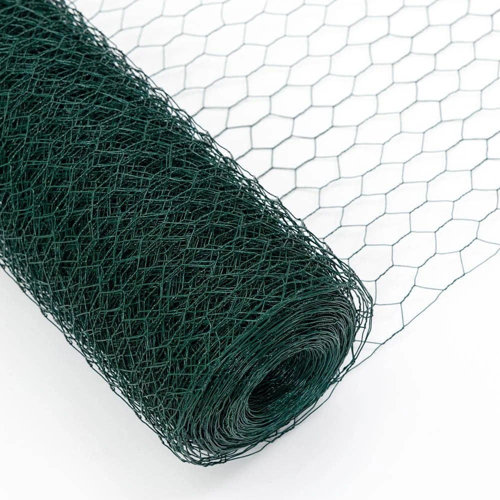 3.6 Ft. W X 157.48 Ft. L Green Chicken Wire Fencing Galvanized Hexagonal Floral Fence Poultry Netting For Garden&Plant 7 3.6 Ft. W X 157.48 Ft. L Green Chicken Wire Fencing Galvanized Hexagonal Floral Fence Poultry Netting For Garden&Plant - Image 5