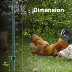 5 Ft. L X 1.1 In. W X U-Channel H Green Steel Fence Post Heavy-Duty Fencing Installation For Garden And Farm (10-Pack) -Dewalt Tools Shop green amamoi garden fencing ama00113 4f 1000