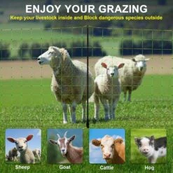 48 In. H X 168 Ft. L Farms Utility Portable Mesh Electric Fence Netting PE Net Fencing W/Posts And Double-Spiked Stakes -Dewalt Tools Shop green atengnes garden fencing yd240258 4f 1000